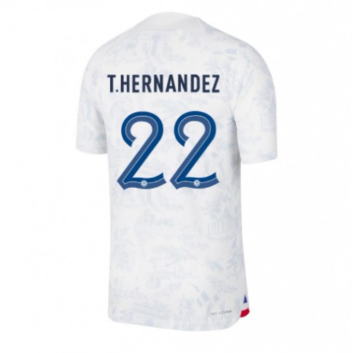 Frankrike Theo Hernandez #22 Bortedrakt VM 2022 Kortermet